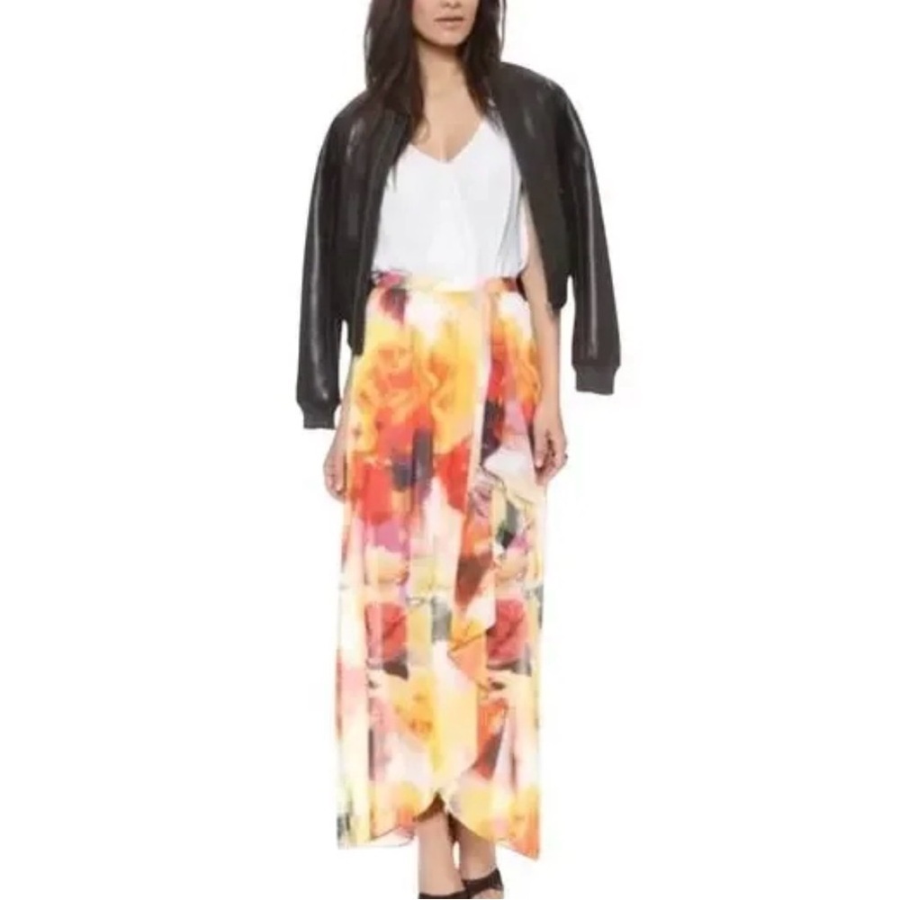 Alice and Olivia- Multicolored High Low Skirt